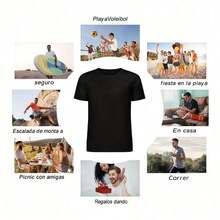 [Flash ] Women's Loose Fit T-Shirt With Floral Cross Pattern On Back | Country Style Aesthetic, Bohemian Loose Fit, Drop Shoulder Design, Comfortable Fashionable Casual Wear For Summer Vacation In 's Casual T-Shirts - 風格 - 查看 3
