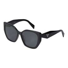 PRADA Sungl Asses With A Unique And Avant-Garde Design, Featuring An Irregularly Shaped Side Logo. Unisex Style, Available In Black And White. - OPR-19ZSF - View 5