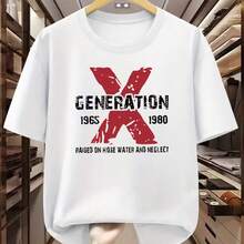 Printed T-Shirt For Men And Women - 白色 - 查看 1