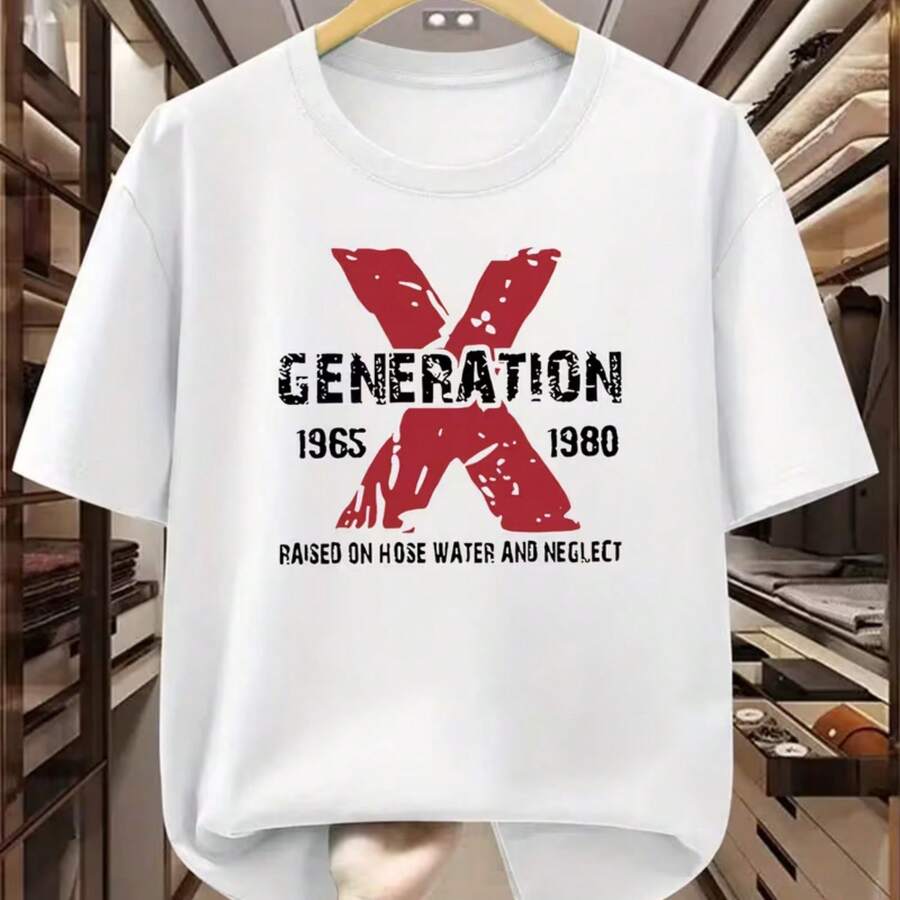 Printed T-Shirt For Men And Women - 白色 - 查看 1