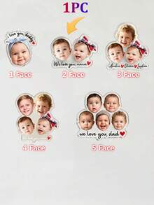 1/3/5pcs Customizable Photo Acrylic Magnets, Personalized Photo And Text Magnets, Baby Photo Gift, Family Keepsake For Refrigerator, Storage Cabinet, Toolbox Or Magnetic Board, Save The Date Magnets - Multi-color (acrylic Version) - View 39