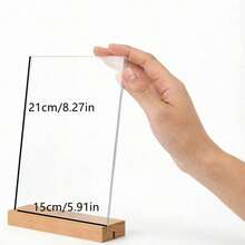 1pc Acrylic Nail Polish Color Card Display Stand With Base, Transparent Nail Board Suitable For Gel Nail Polish, Professional Manicure Supplies For Nail Salons And Home Use - Multicolor - View 4