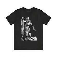 The Man Without Skin, Art By Andreas Vesalius, Spooky Vintage T-Shirt, Horror T-Shirt, Medical, Creepy, Anatomy, Unisex Jersey Short Sleeve T-Shirt - 黑色 - 查看 1