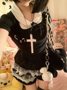 Women Skirts - Single Black Top - View 3
