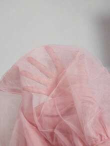 MOD Vestido mini de fiesta rosa con pliegues y diseño floral 3D - Rosa vieja - Ver 6