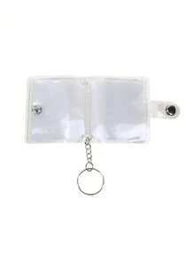 1pc Mini Photo Album Keychain Photo Keyring 20 Pockets Photocard Album Key Chain Clear Photo Album Keyring With Split Ring Mini Album For Cards, Picture Cards, ID Photo(10 Inner Pages, Double-Sided For Storage) - Multicolor - View 14