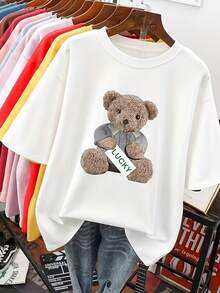 Women T-Shirts - [White] - View 7