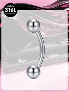 14G 316L Stainless Steel Belly Button Rings Belly Rings Piercing Jewelry,Short Navel Piercing Jewelry Belly Piercing Jewelry Curved Barbell - Silver - View 13