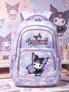 SANRIO 【库洛米耐用背包】1个库洛米紫色背包，可调节肩带，尼龙材质，拉链封口，多个隔层，是返校季和旅行必备的理想之选，旅行包，书包 | 趣味设计 - 彩色 - 查看 7
