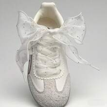 Zapatos casuales unisex, tallas 36-45, zapatos casuales para mujer y zapatos deportivos para hombre, zapatos planos con cordones de suela suave, zapatos cómodos y ligeros para uso diario, de corte bajo. - Blanco - Ver 9