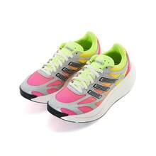 Adidas 春/夏款女款網布厚底休閒運動鞋 馬卡龍色健身訓練跑步鞋 JR6175 - 亮粉/亮黃螢光/亮粉 - 查看 2