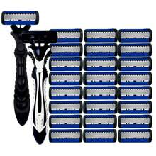 Clean Razors, Manual Shaving Razors, 6-Layres Blade Razors, Replacement Razor Blades, Hair Care Tools, Traditional Razors For Smooth Shaving Travel - Multicolor - View 18