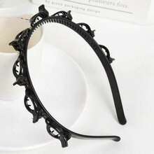 New Korean Style Hollow Woven Headband, Elastic Hair Tie, Bangs Clip, Hair Accessories, Women's Hair Accessories, Hairstyle Styling Tool, Beauty Product, Women's Curly Hair Accessories, Heatless Curls, Hair Accessories, Hair Clip, Aesthetic - Upgraded Version - View 8