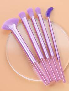 ronshadow Bộ 5 cọ trang điểm, bao gồm cọ quạt highlight, cọ tán kem nền vát cạnh, cọ phấn phủ lớn, cọ tán phấn mắt cỡ trung bình, lược chải mi, bộ dụng cụ trang điểm đầy đủ cho người mới bắt đầu. - Nhiều màu - Xem 12