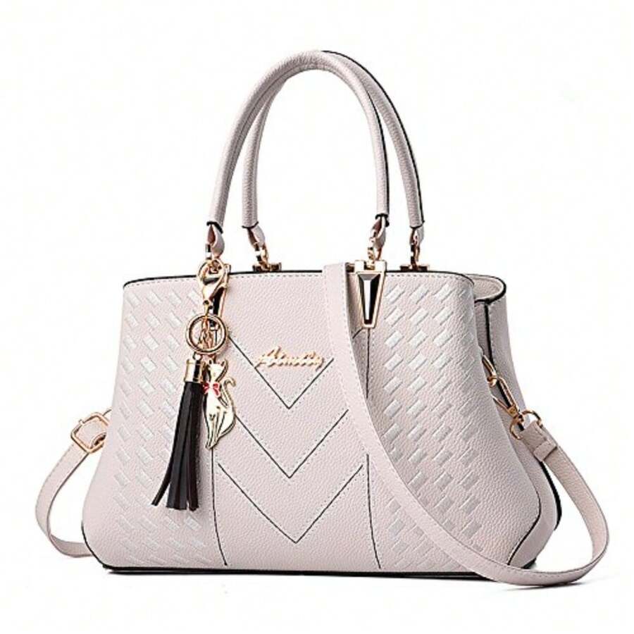 ALARION Womens Purses And Handbags Shoulder Bag Ladies Designer Satchel Messenger Tote Bag - 1-米色 - 查看 1