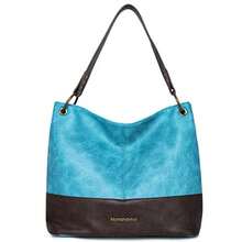 Hobo Bag For Ladies Shoulder Handbags With Back Pocket Purses, With Zipper, Purses, With Zipper - *Turquoise - View 1