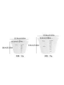 Heat-Resistant Silicone Measuring Cup With Scale, 250ml/500ml Liquid Measurement Cup, Baking Tool - Multicolor - View 3