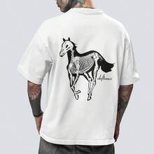Unisex Cotton T-Shirt With  Rock Band Print - 白色 - View 2