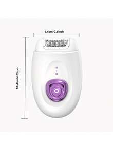 Máy triệt lông 2 trong 1 dành cho nữ với đèn LED và sạc USB, máy cạo điện dùng cho chân, nách, vùng bikini và toàn thân, dung lượng pin 600mAh. - Xem 2
