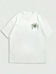 Zrgoth Men's Short Sleeve T-Shirt, Casual, Versatile, Minimalist Style, With Japanese Crane Print - 灰色 - 查看 4