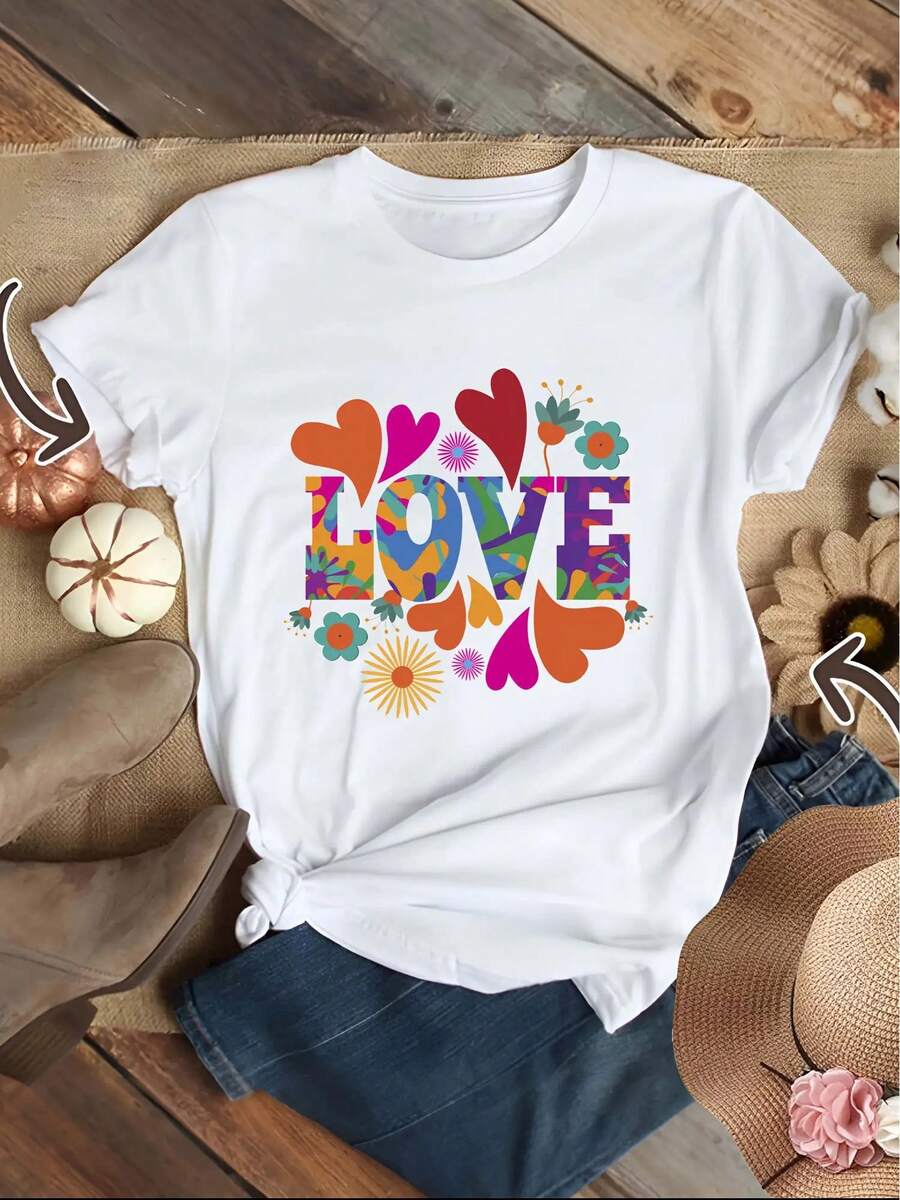 Women's T-Shirt For Spring And Summer - 白色 - 查看 1