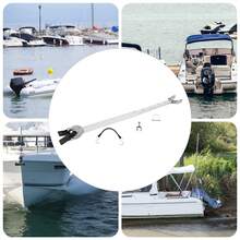 OUKANING Marine Outboard Motor Transom Support, Rustproof Adjustable Motor Saver, Shockproof Boat Engine Protector For Trailering Use - Black - View 1