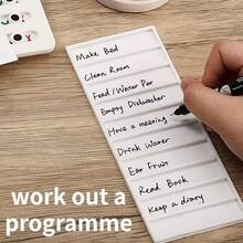 1pc Sliding Daily Routine Checklist Planner Board, Reusable Self-Discipline Tracker, DIY Detachable Daily Task Board, Suitable For School, Home Or Office, Back To School - Square - View 7