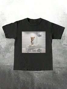 T-shirt unisexe, motif amusant de chat triste qui pleure, T-shirt à manches courtes, T-shirt décontracté pour femmes, sport, streetwear, été, 100% coton, hauts d'été, T-shirt, été, tenue d'été pour femmes, T-shirt à motif pour hommes et femmes, Y2k, T-shirts pour hommes, tenue de fête, coton, , baddie, Allemagne, triko, bad bunny, camiseta, , coton - Blanc 2 - Voir 6