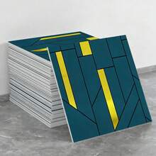 Brodark 10/20片装 奢华金/银箔 30*30厘米 自粘墙贴，易撕易贴仿瓷砖贴纸，优雅现代设计，防水防潮，可移除不留残胶，是浴室和厨房装修的理想之选。 - 10/20PCS - 查看 7