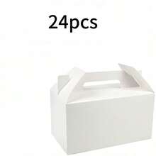 12/24pcs White Pointed Top Gift Boxes, 9.5*5*5 Inch Large Capacity Baking Cookie Lunch Boxes, Wedding Birthday Party Favor Boxes - View 9