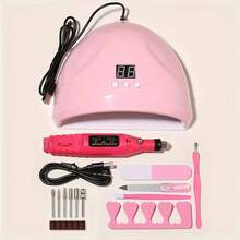 LINMANDA Professional Nail Drill Set, USB Electric Nail Drill, LED Lamp, Gel Nail Dryer, Acrylic Nail Polish Starter Kit, Accessories - 藍色 - 查看 1