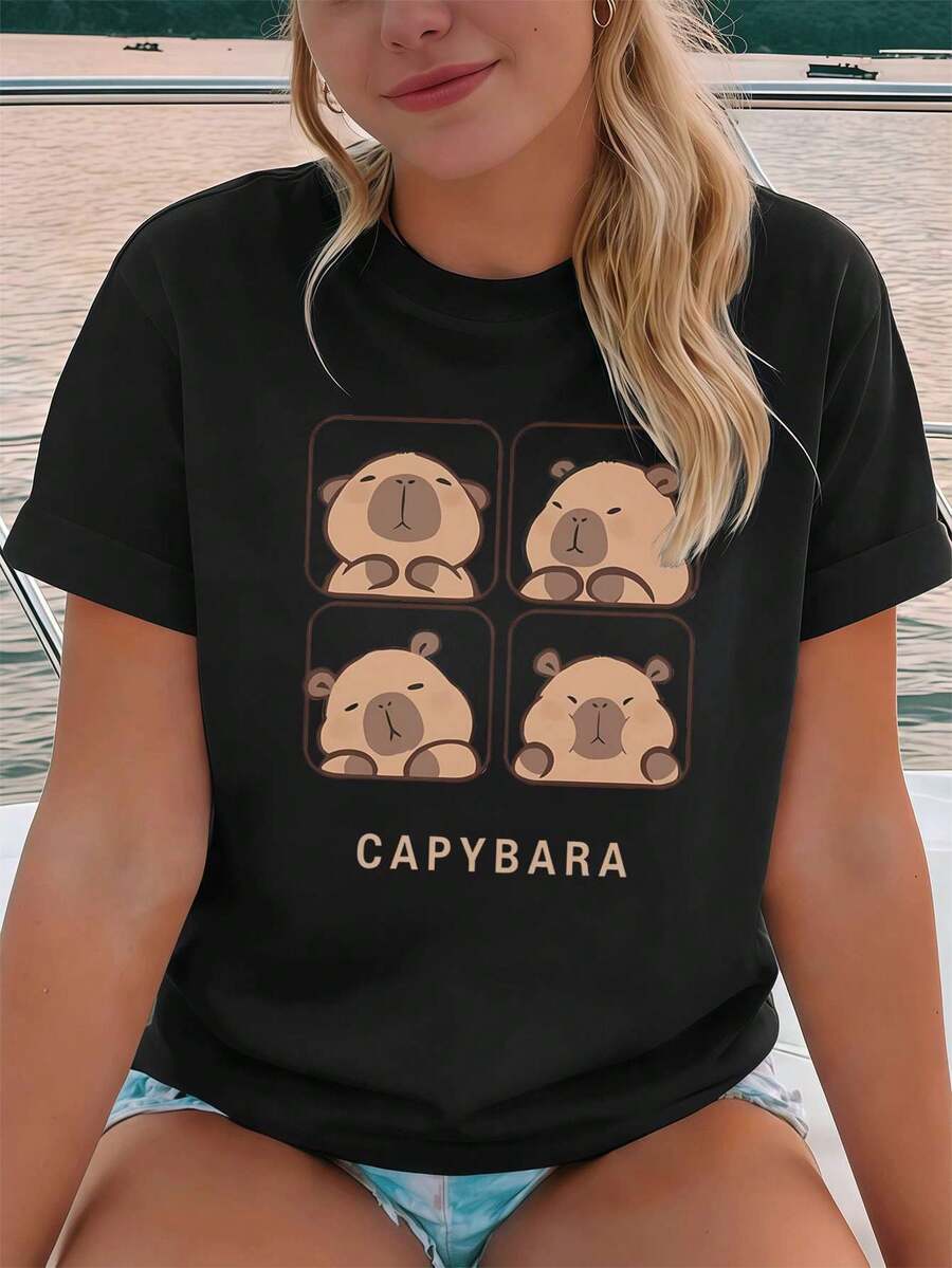 Women T-Shirts - Black - View 1