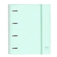 Safta A4活頁夾 OUTLET 4孔 35毫米，含替換內芯 27 x 32 x 3.5厘米（3升），薄荷綠，硬封面，120張5x5毫米方格紙，60克/平方米，帶分隔頁，270x35x320毫米 - 免費送貨 ✅達西班牙半島 - 選項13 - 查看 2