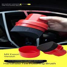 High Density Polishing Pad, Waxing Sponge For Car Tires, Durable Shiny Brush, Convenient Handheld Tool For Various Car Surface And Tire Polishing, Curved Handle Sponge Scrubber, High Density Waxing Sponge - Multiple Styles - View 9