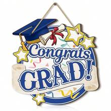 Graduation Wooden Wall Decor, Graduation Cap And Diploma Pattern, Suitable For Graduation Party, Home, Classroom - View 1