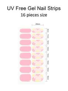 16 miếng dán móng gel, móng giả hoa mùa hè phong cách dopamine; không cần đèn UV, tạo hiệu ứng làm móng DIY chất lượng salon, quà tốt nghiệp, phù hợp cho phụ nữ đi nghỉ, tiệc và các dịp khác, phụ kiện làm móng - Hồng - Xem 6