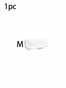 1pc Transparent Plastic Storage Box, Rectangular Plastic Desktop Skincare & Cosmetic Organizer Box, Simple Storage Box With Lid - Space-Saving Design, Suitable For School Supplies And Desk Organization, Durable ABS Material, Ideal For Home And Office Use, Desk Organizer | Stylish Storage Box | Durable Plastic Box, Desk Storage Box - Storage Box - View 11