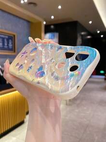 1件時尚純Android TPU材質亮面殼海洋元素圖案白色奶油質感全包防摔手機殼，相容於、Honor - 米色 - 查看 3