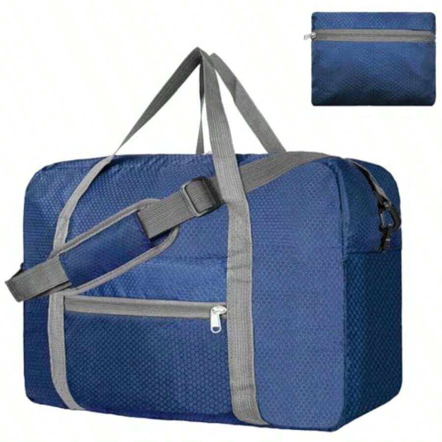 Bolsa de viaje Beurlike para Spirit Airlines, 18 x 14 x 8 pulgadas, plegable, marina, con correa de hombro acolchada y capacidad de 30 litros - Azul marino - Ver 1
