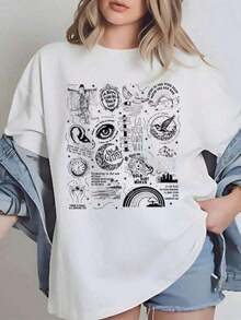 Women's Short Sleeve T-Shirt "Ciao" Holidays In Italy - Italian T-Shirt "Ciao Bella" 100% Cotton - 白色的 - 查看 6