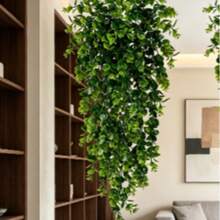 Artificial Greenery Vines - Plastic Hanging Greenery, UV Resistant, Outdoor Artificial Plants, Faux Flowers, Ferns, Durable Artificial Plastic Greenery, Patio Decor, Wedding Decor, Home Decor For Indoor, Outdoor, Living Room Shelf, Room, Kitchen, Home, Bedroom, Ideal For Wall Art, Yard Beautification, And Year-Round Home And Garden Decoration, Pot Not Included - Multicolor - View 3