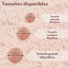 U HOME - Alfombra Decorativa de Pelo Largo Extra Suave, Antideslizante para Salón Dormitorio Circular - Granate - Ver 3