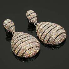 High-Quality Fully Rhinestoned Elegant Women's Earrings, Exquisite Sparkling Diamond Bridal Earrings, Wedding Accessories, Suitable For Gala, Performance, Runway And Daily Wear, Fashion Earring Gift - Earrings - View 11
