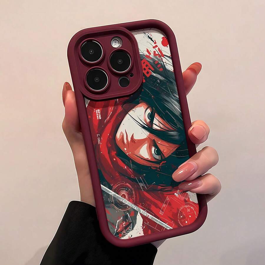 Akira, anime ciberpunk rojo y negrofunda de teléfono Fundas compatibles con ,Apple,VIVO,OPPO,,, y Honor.Fabricadas en silicona TPU,ofrecen protección contra golpes y caídas.regalos para mamá - Burdeos - Ver 1