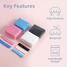 100pcs Disposable Grafting Eyelash Cap,Beauty Care Hats,Hat For Eyebrow And Lip Tattoo,Face Care Hat,Cosmetic Hats,Can Be Used For Eyelash Extensions/Embroidery/Makeup/Facials - Multicolor - View 12