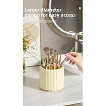 This Large-Capacity Rotating Pen Holder/Creative Desktop Organizer Is A Multi-Functional Makeup Brush Holder, Lipstick, And Eyeshadow Holder, Suitable For Students To Store Pens And For Families To Store Makeup Tools. - Rotating Pen Holder - View 6