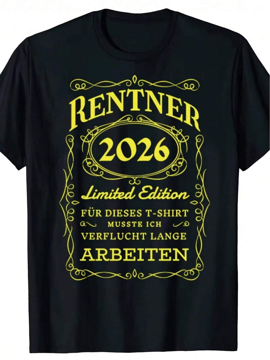 T-shirt graphique amusant pour homme "Retiree 2025" de 98 pouces - T-shirt de retraite en édition limitée avec lettrage allemand et design Rentner 2026. T-shirt à col rond et manches courtes, parfait pour les hommes retraités, vêtements pour hommes, vêtements pour hommes, t-shirt en coton pour hommes, t-shirts pour hommes, tenues d'été pour hommes, vêtements d'été pour hommes, t-shirts de groupe, t-shirts pour hommes, tenues de vacances pour femmes, tenues d'été modestes, hauts en jersey, vêtements de plage pour femmes, vêtements d'été pour femmes, hauts en coton, hauts d'été, tenues d'été, hauts pour femmes, hauts blancs, haut de soirée. - Noir - Voir 1