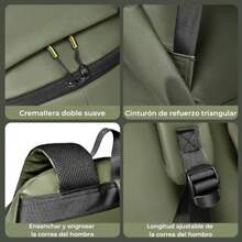 Mochila de Viaje Impermeable, Mochila para Laptop Casual de 15.6 Pulgadas, Mochilas para Estudiantes Escolar, Mochila para Mujeres y hombres, para Escolar, Trabajo, Colegio - Verde - Ver 6