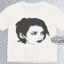 Women's Y2K Gothic Streetwear Opioid Pattern T-Shirt - &Beetlej Film-Inspired Gothic Art T-Shirt, Black And White Retro Print, Regular Fit Crew Neck, - Black - View 2