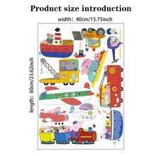 Peppa Pig Vehicle Creative & Fun Bathroom Stickers, Featuring Cartoon Characters Peppa And George. Adorable Waterproof Stickers For Bathroom, Kitchen, Living Room - XZPQ06 - View 9